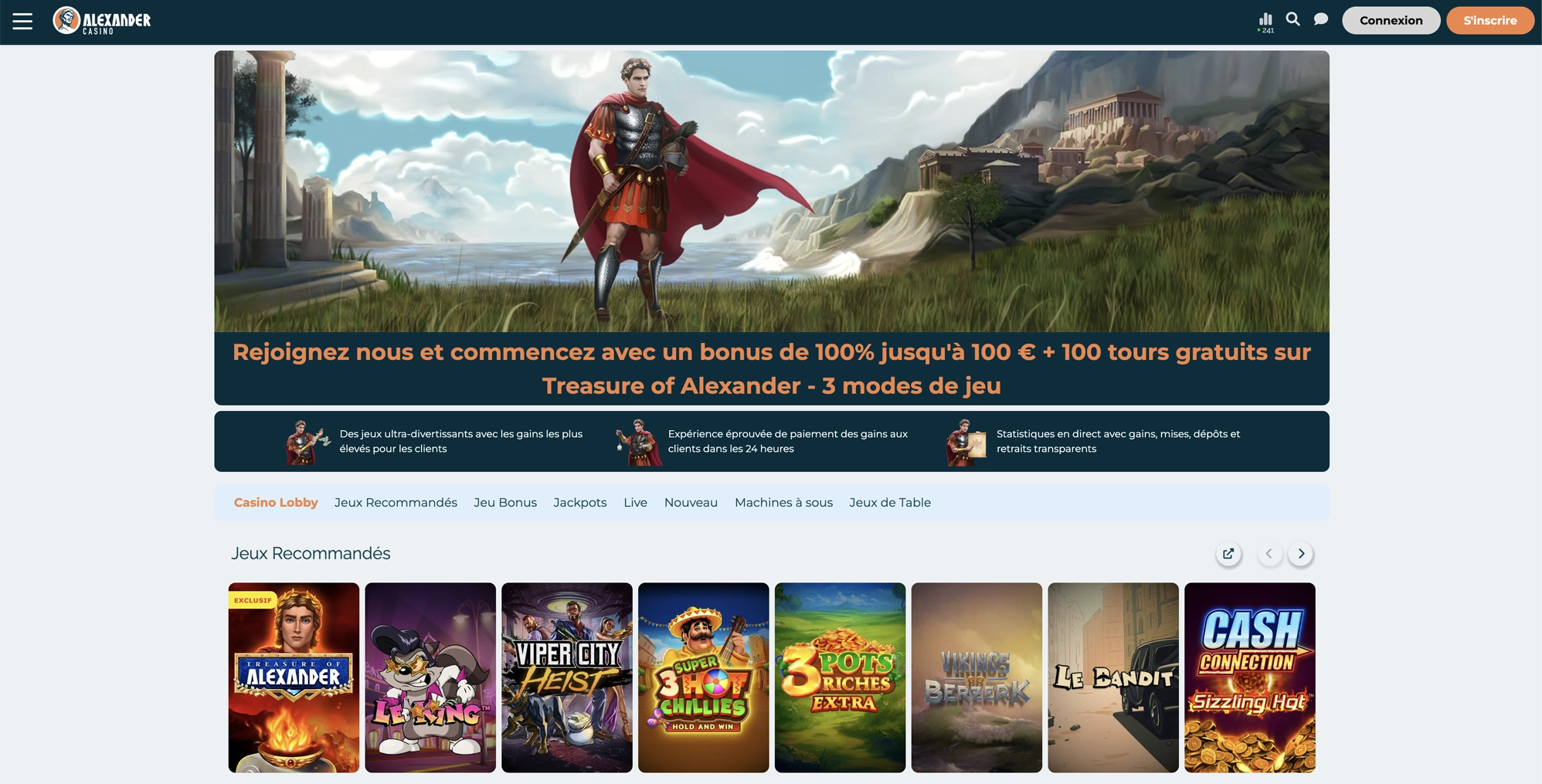 Accueil Alexander Casino